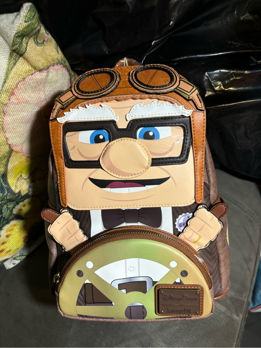 Up Carl Fredricksen Character Mini Backpack - Brown/Tan